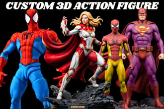 sculpt 3d anime figure action figure articulated 3d statue bust for 3d printing