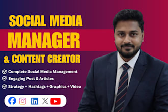 manage your social media with content, posting and scheduling
