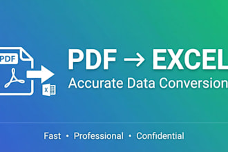 convert PDF to excel, scanned PDF to excel and do data entry