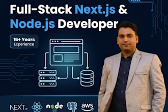 build your nextjs web app using node js, postgres backend