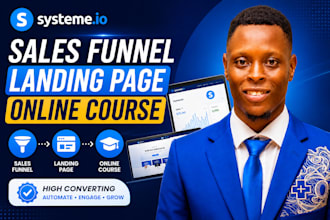 create systeme sales funnel systeme io landing page systeme io online course