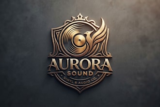 design a stylish vinyl logo for your music brand
