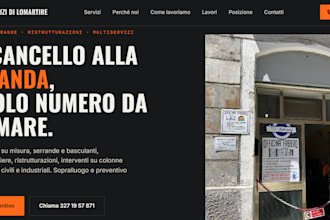 design a one page website for your small business