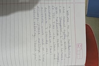 do professional handwriting to word and data entry work