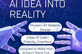 create a modern ai website, landing page or business website