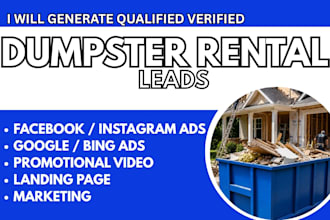 run dumpster rental leads, junk removal facebook ads, junk removal google ads