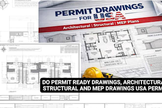 do permit ready drawings, architectural, structural and mep drawings USA permit