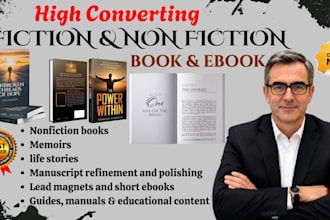 ghostwrite your nonfiction and fiction ebook as a professional ghost writer