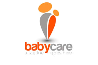do hand drawn baby care or baby shop childcare logo