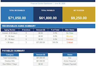 create a custom excel accounting and financial dashboard