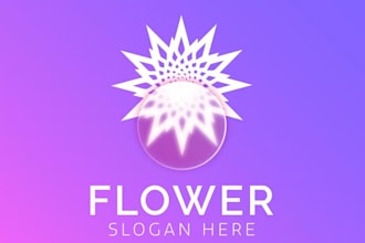 make beautiful flower and floral logo design