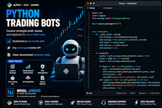 develop and deploy python trading bots for your strategies