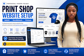 create setup inksoft, deconetwork, printavo, printshop website