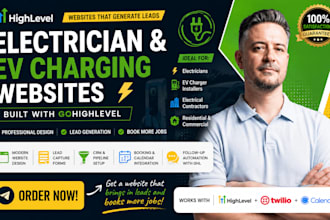 build gohighlevel electrician website ghl ev charging station installer funnel