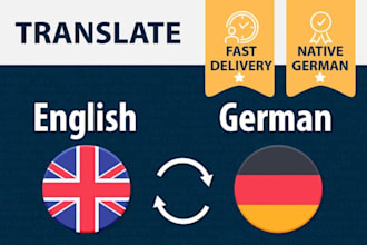 translate german to english and english to german professionally