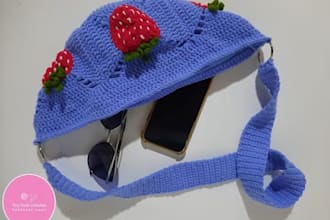 crochet a cute handmade strawberry bag