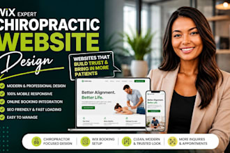 design wix chiropractor website for chiropractic clinic