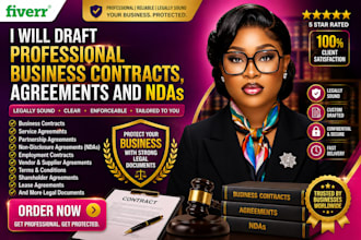 draft professional business contracts, agreements and ndas