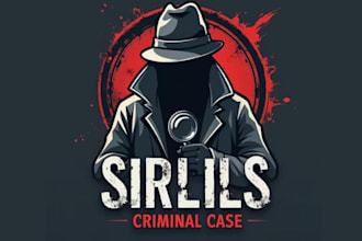 create custom gangster and detective logo design