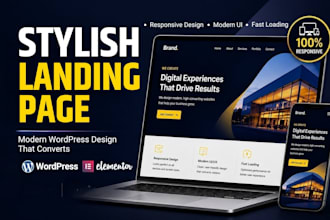 create stylish landing pages and modern home page design