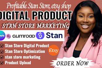setup stan store, design digital products and stan store marketing, stan store
