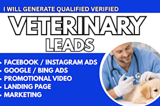generate veterinary leads, vet clinic leads, facebook ads veterinary google ads