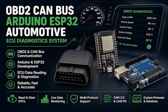 develop obd2 can bus arduino esp32 automotive ecu diagnostics system