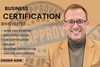do your wosb, dbe, mbe,  8a, sba certification, uei, sam gov, cage code, USA llc