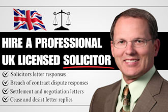 draft UK legal response, solicitor letter reply or formal legal notice response