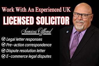 draft legal response and reply letter for legal letter or notice as UK solicitor