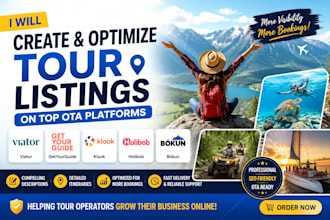 create and list your tours on holibob bokun klook viator getyourguide