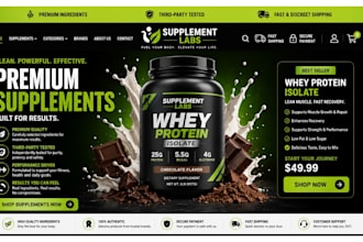build supplement shopify store ecommerce supplement website dropshipping store