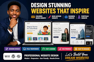 design children ebook website book author website business website portfolio web