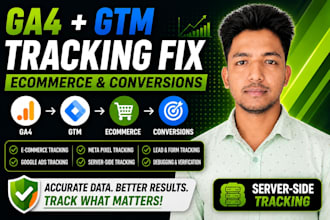 set up ga4 GTM ecommerce and server side tracking
