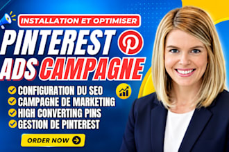 create pinterest ads campaign, marketing setup and advertising pins for sales