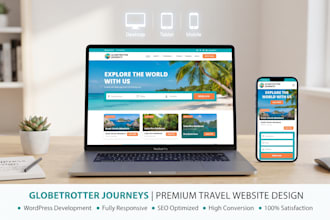 design travel tour booking blog website in wordpress