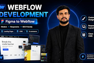 develop webflow website or convert figma to webflow