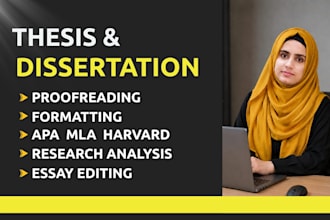 format, edit, and proofread academic thesis and dissertation