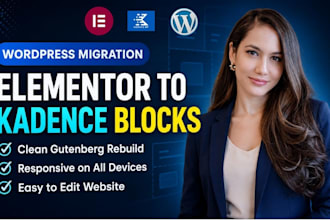 convert your elementor website to gutenberg with kadence blocks for easy editing