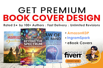 design amazon KDP book cover, kindle ebook cover, and paperback