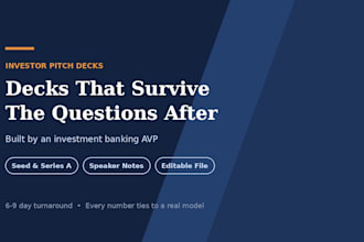 design a startup investor pitch deck for your seed funding round