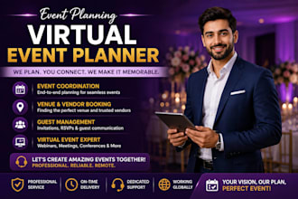 be your dedicated virtual assistant for event planning and coordination