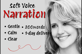 record soft voice storytelling and narration