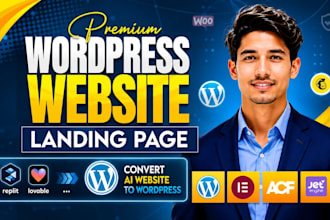 create wordpress website design n development, lovable ai to wordpress elementor