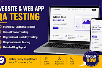 do complete website and web app testing for bugs UI UX and functionality