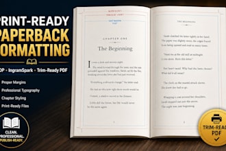 format your paperback interior for KDP print and ingramspark