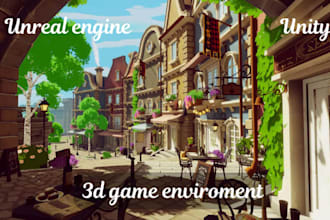 design 3d terrain model, city map, 3d model, game environment, for unity and ue5