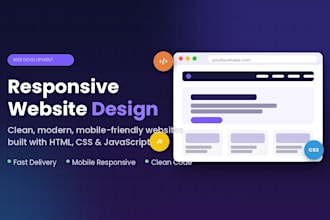 build a responsive website with HTML, CSS, js
