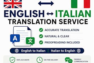 translate english to italian and italian to english