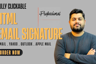 make a clickable HTML email signature for gmail, outlook and apple mail